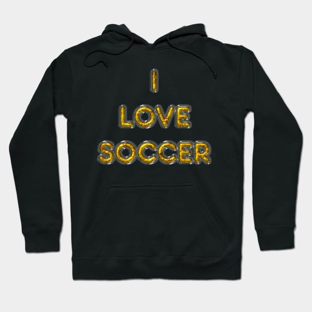 I Love Soccer - Yellow Hoodie by The Black Panther